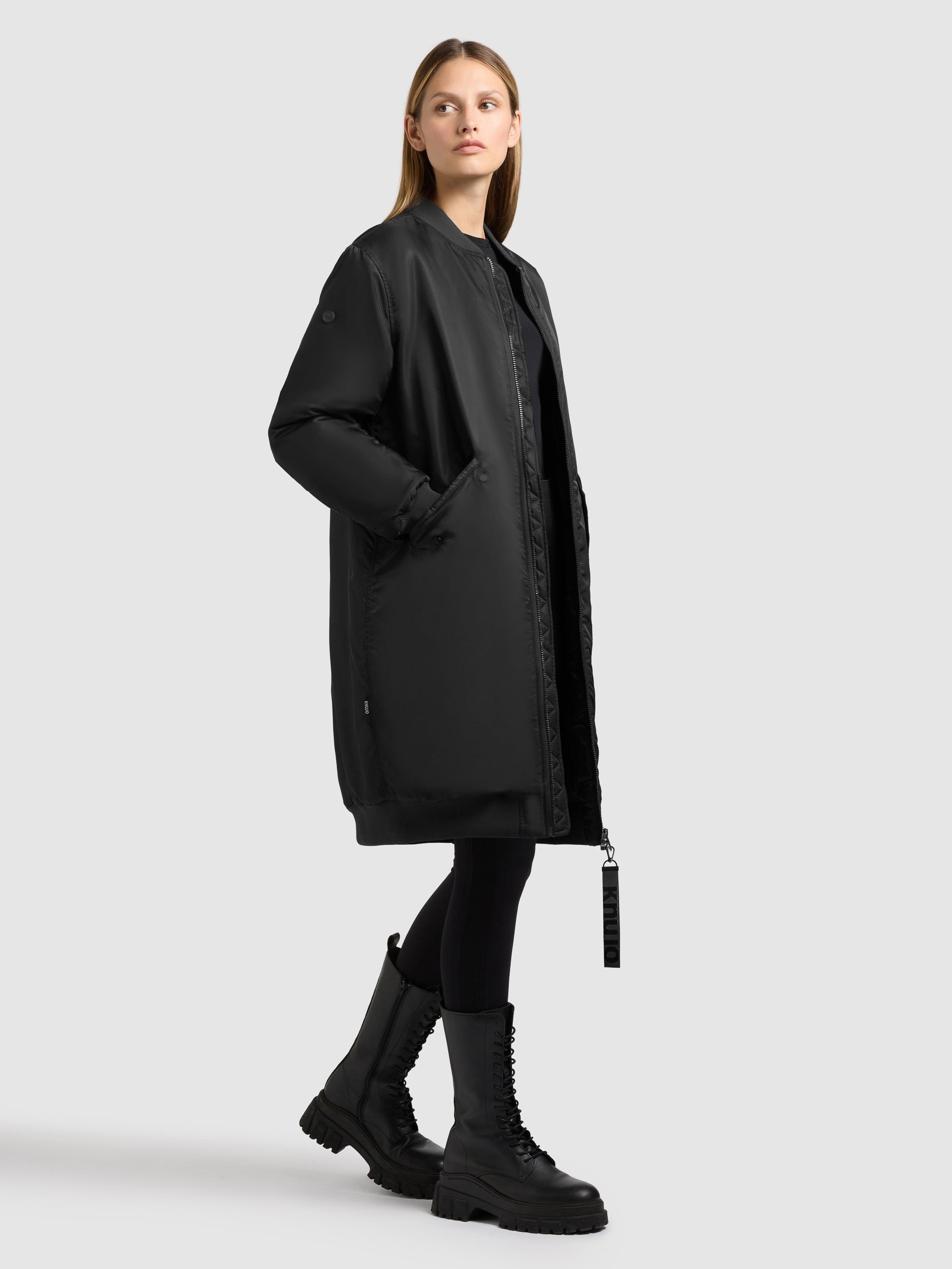 khujo-mantel-lulu-bomber-black-wintermantel-im-bomber-look-damen image 6