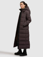 khujo-coat-claresse2-moody-plum-wadenlanger-damen-steppmantel image 2
