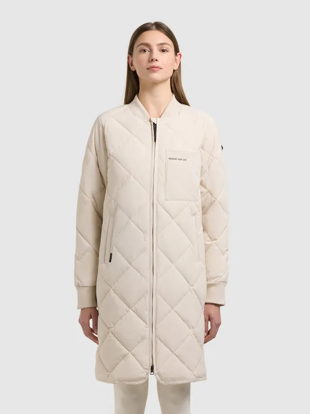 khujo-mantel-ymal2-oat-white-damen-kurzmantel-steppmantel-regular-fit image 1