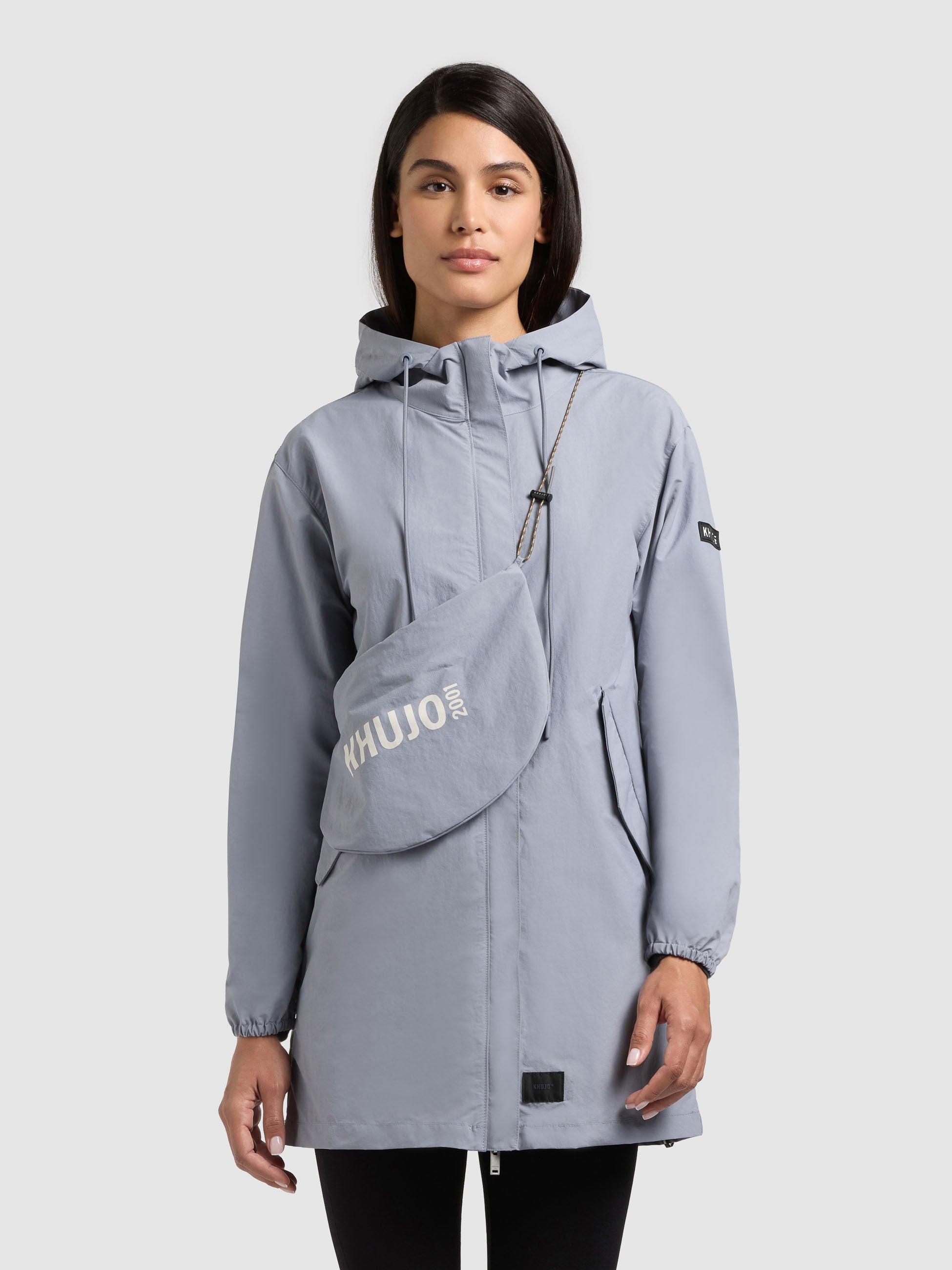 khujo-jacke-ameti-with-bag-misty-blue-damen-kurzmantel-mit-umh-ngetasche image 1