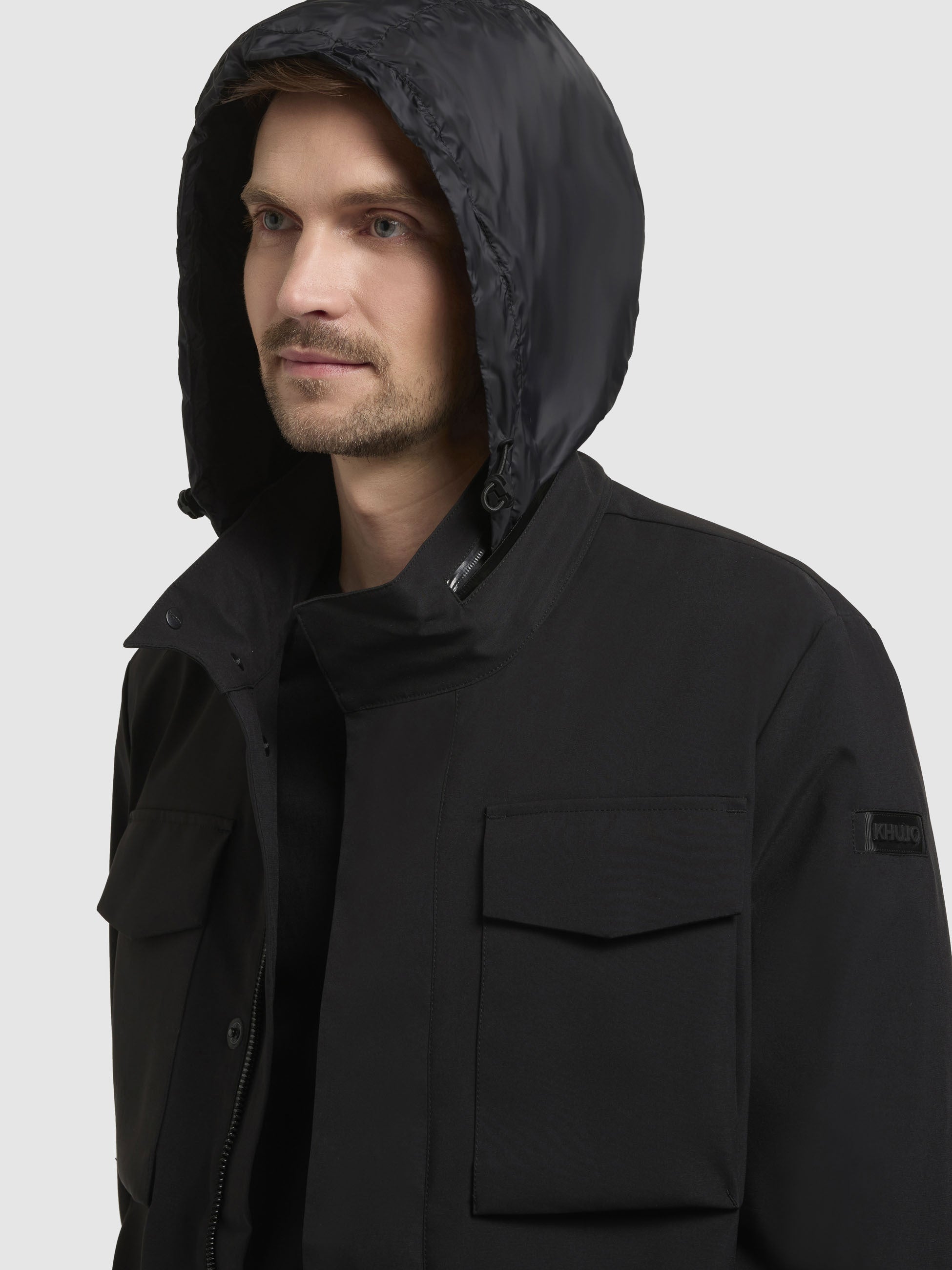 khujo-jacke-arlo-schwarz-cargojacke-fieldjacket-h-ftlang image 7