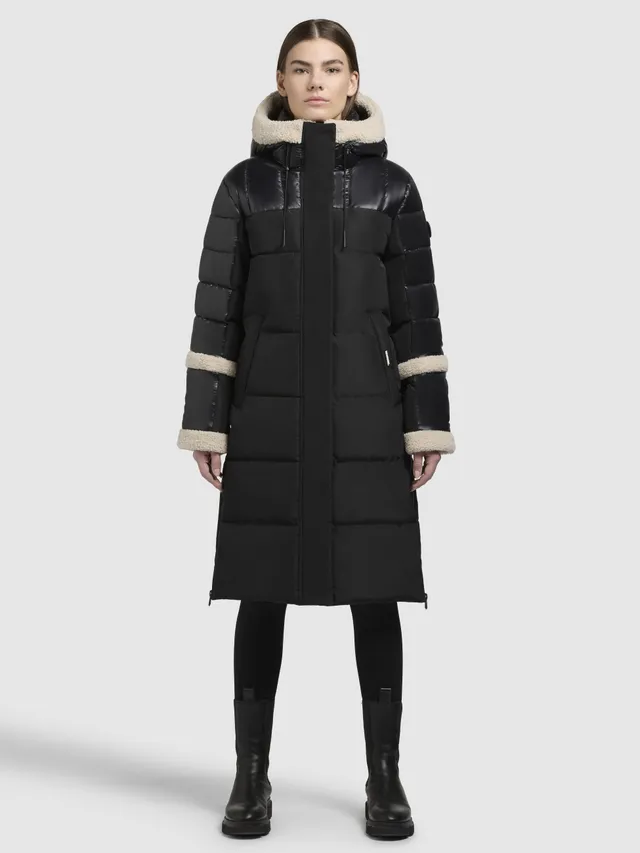 khujo-mantel-desna-black-damen-steppmantel-mit-teddy-mix image 1