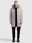 khujo-mantel-stank3-blizzard-grey-damen-steppmantel-lang image 2