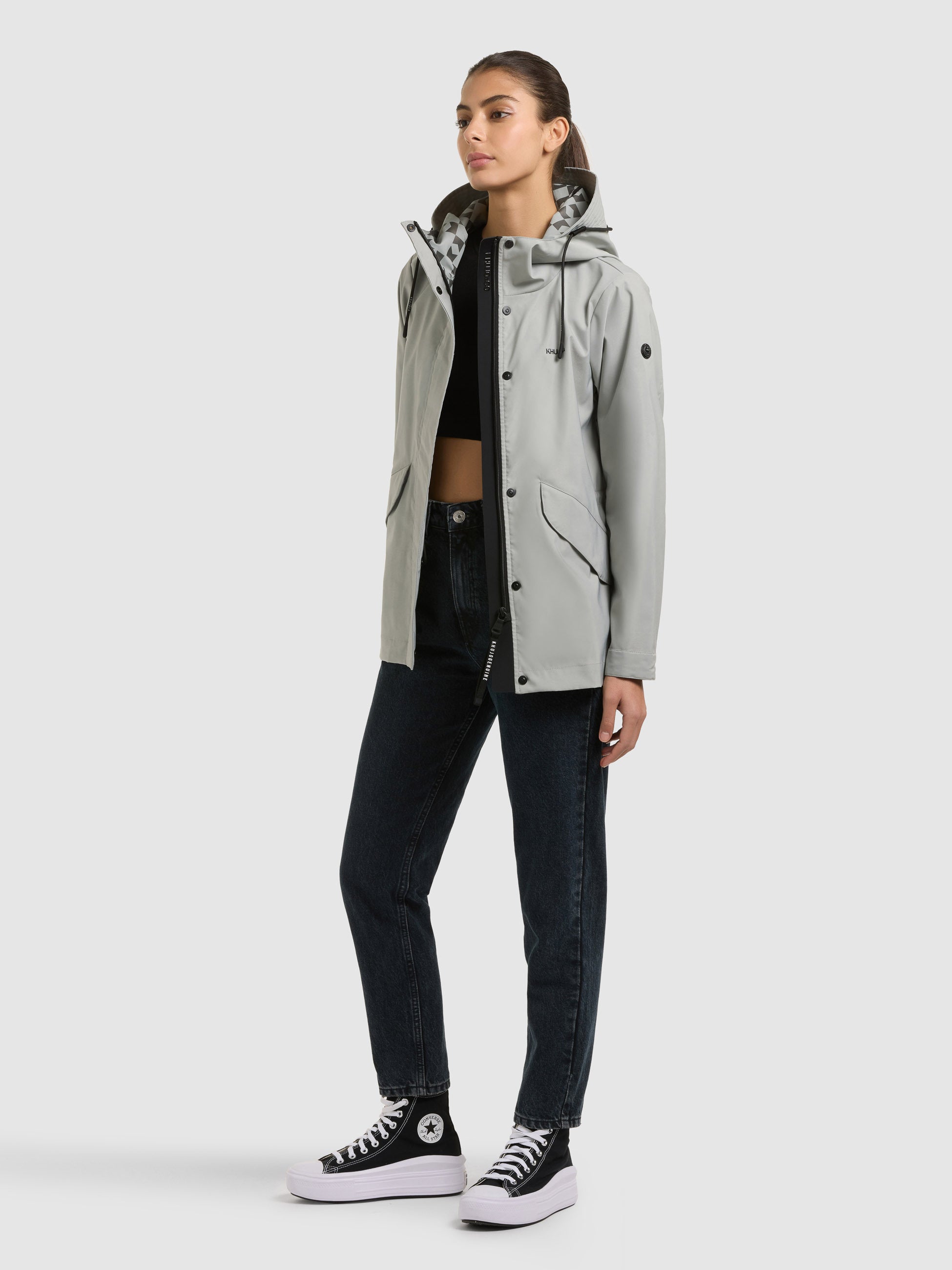 khujo-jacke-sang2-damen-regenjacke-cloud-green image 6