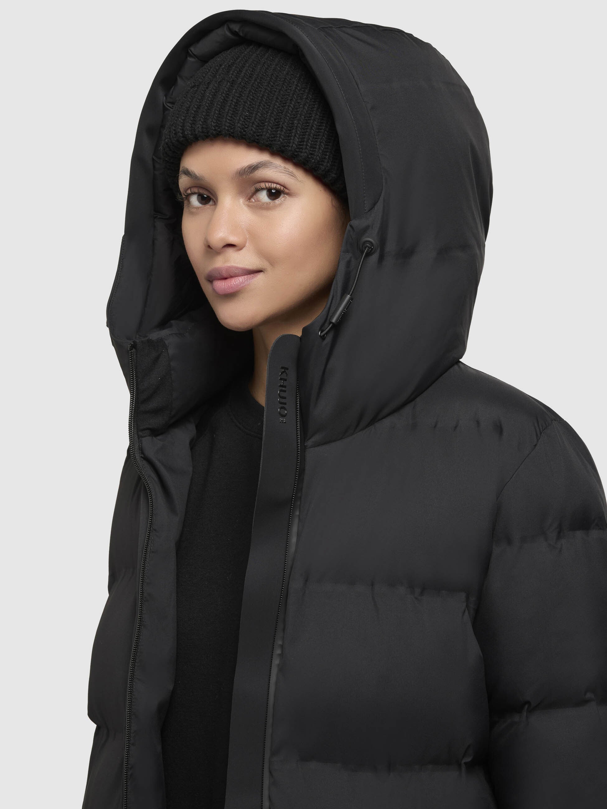 khujo-mantel-dido3-schwarz-steppmantel-regular-fit-damen image 7