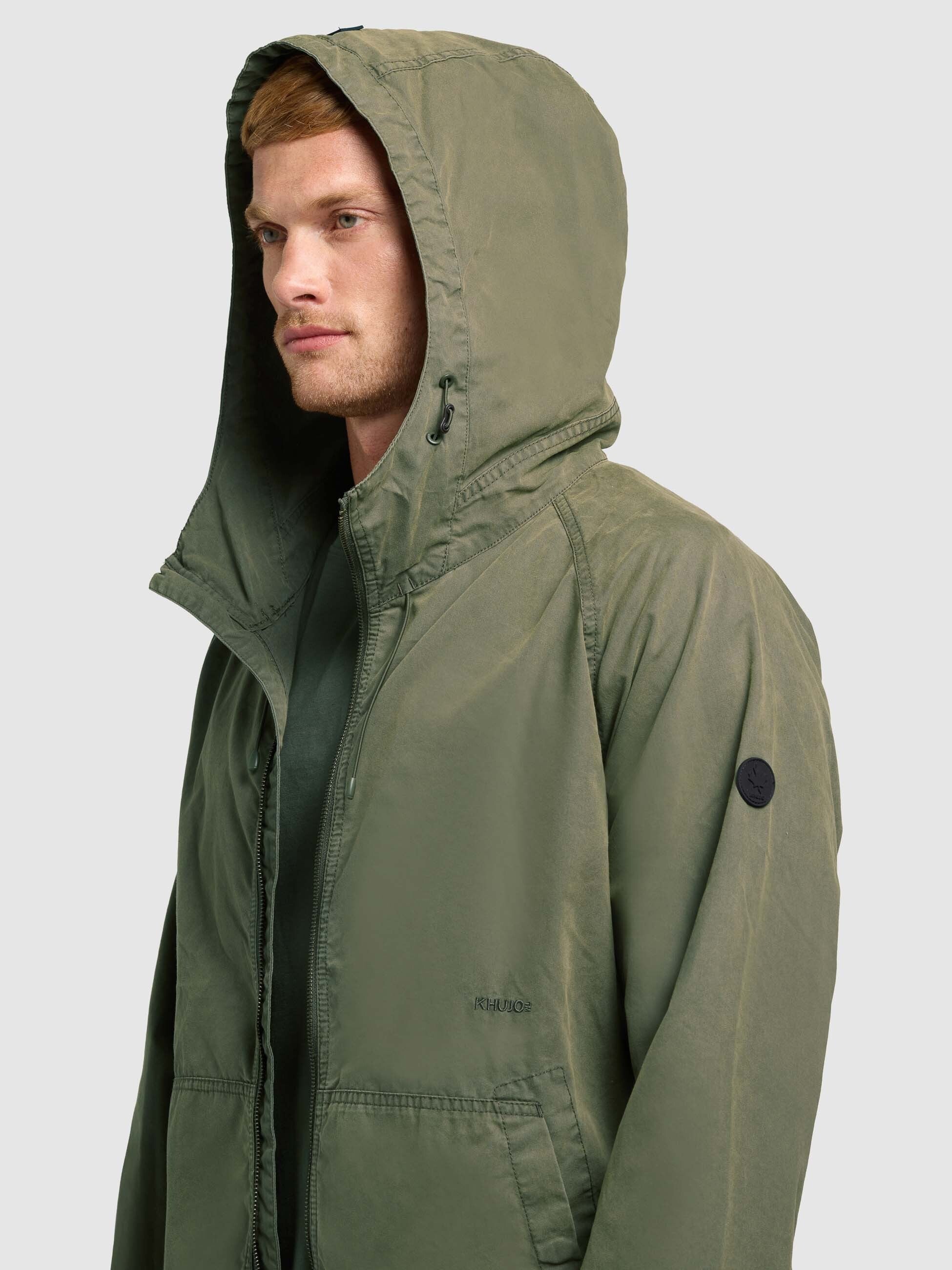 khujo-weru-damen-blousonjacke-mit-kapuze-black-olive image 8