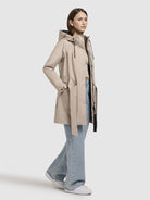 khujo-jacke-mosti-beige-damen-sommerparka-trenchcoat-mit-g-rtel image 6