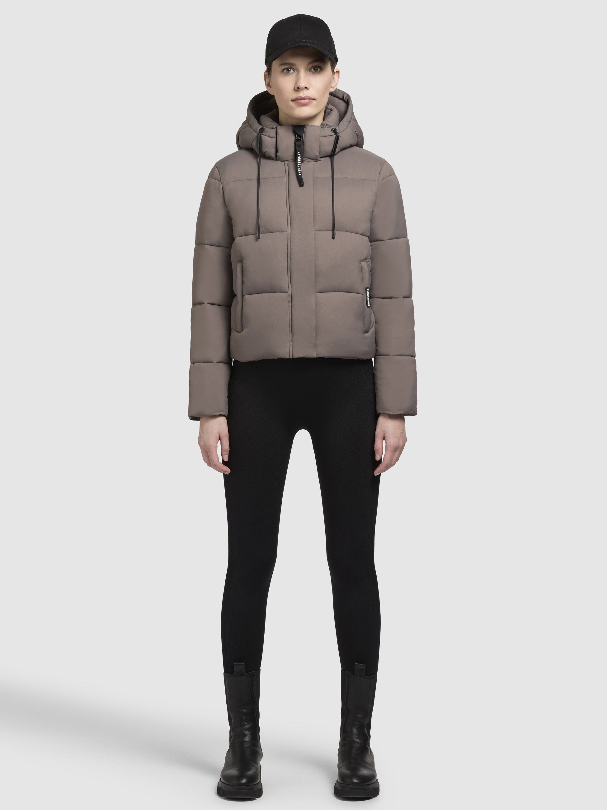 khujo-stine2-matt-damen-jacke-taupe-dark image 1