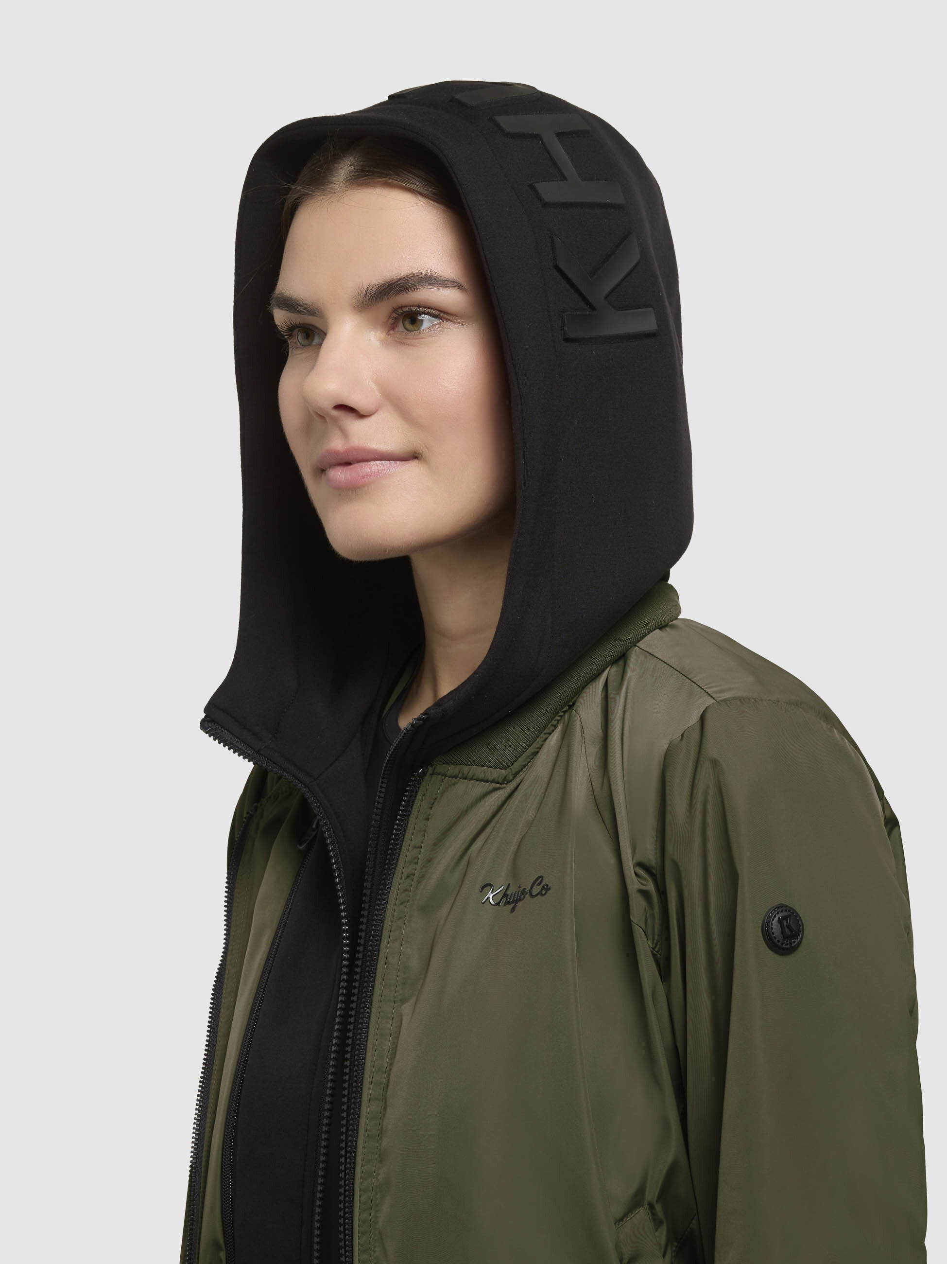 khujo-jacke-seeam-bomberjacke-olivgr-n-regular-fit image 7