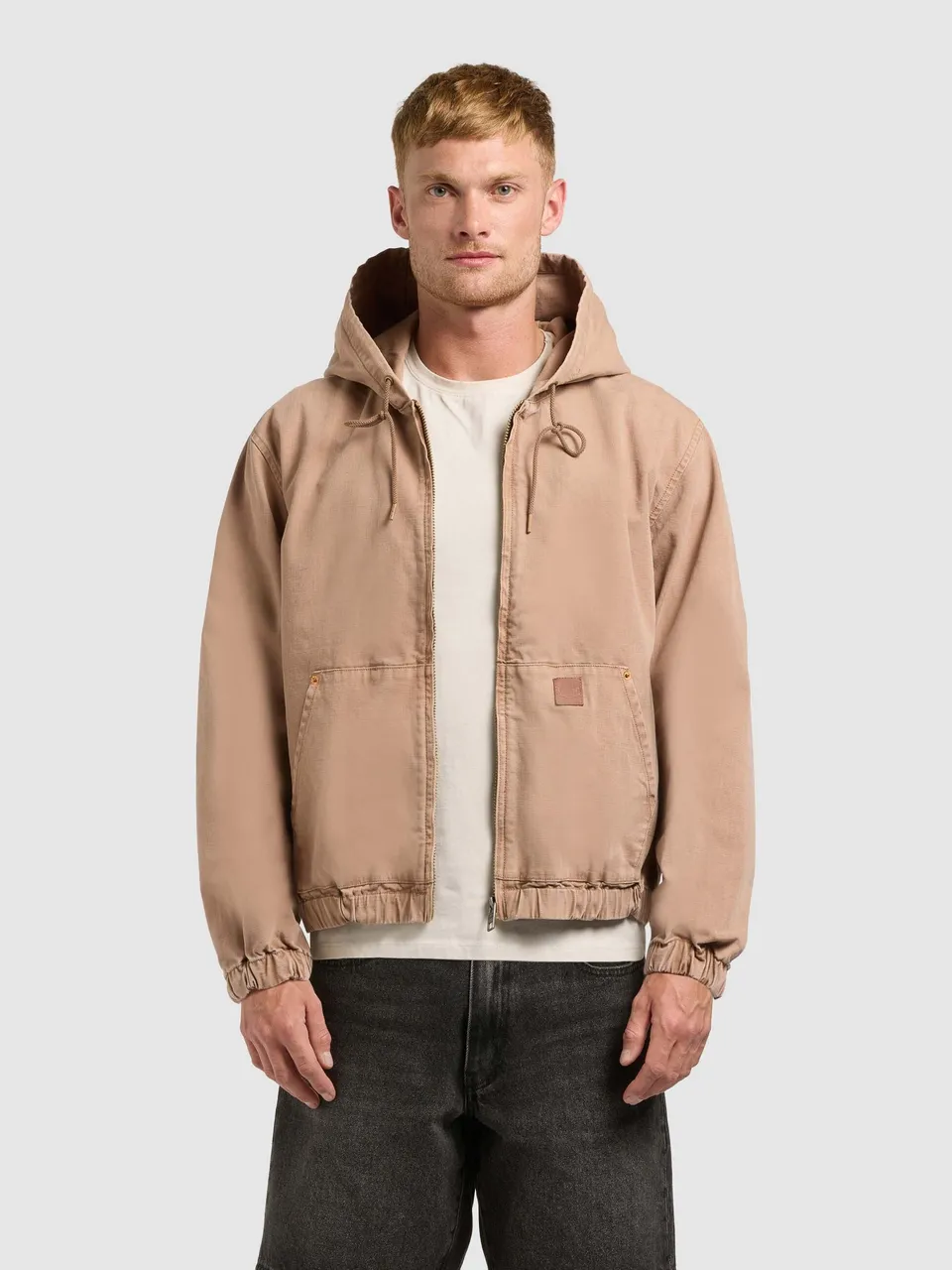 khujo-darrel-jacke-toffee-brown-blouson-hoodie-loose-fit image 1
