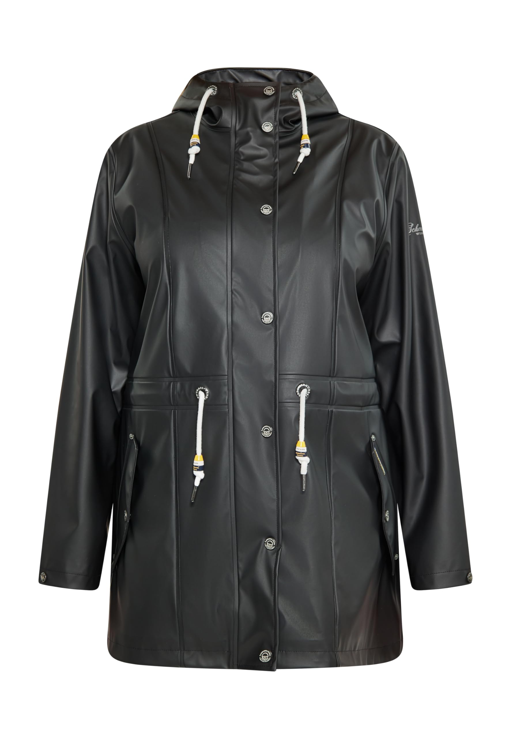 schmuddelwedda-damen-curvy-regenmantel-wetterfester-regenmantel-mit-kapuze image 1