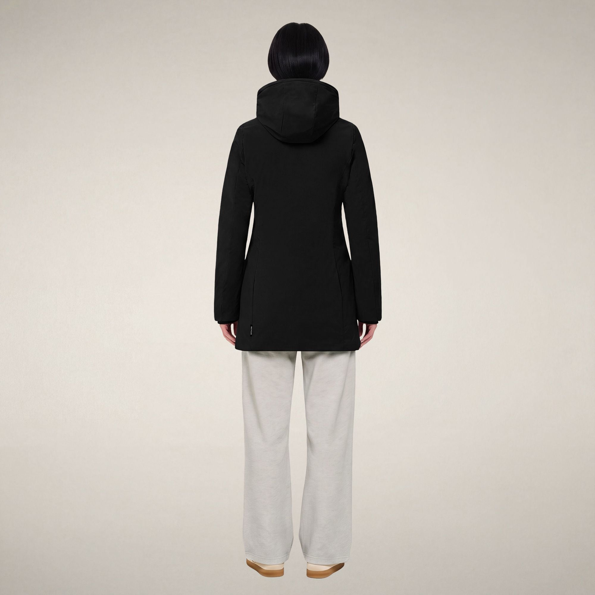 save-the-duck-ashley-damen-daunenmantel-schwarz-lang-fashion-puffer-mit-kapuze image 2