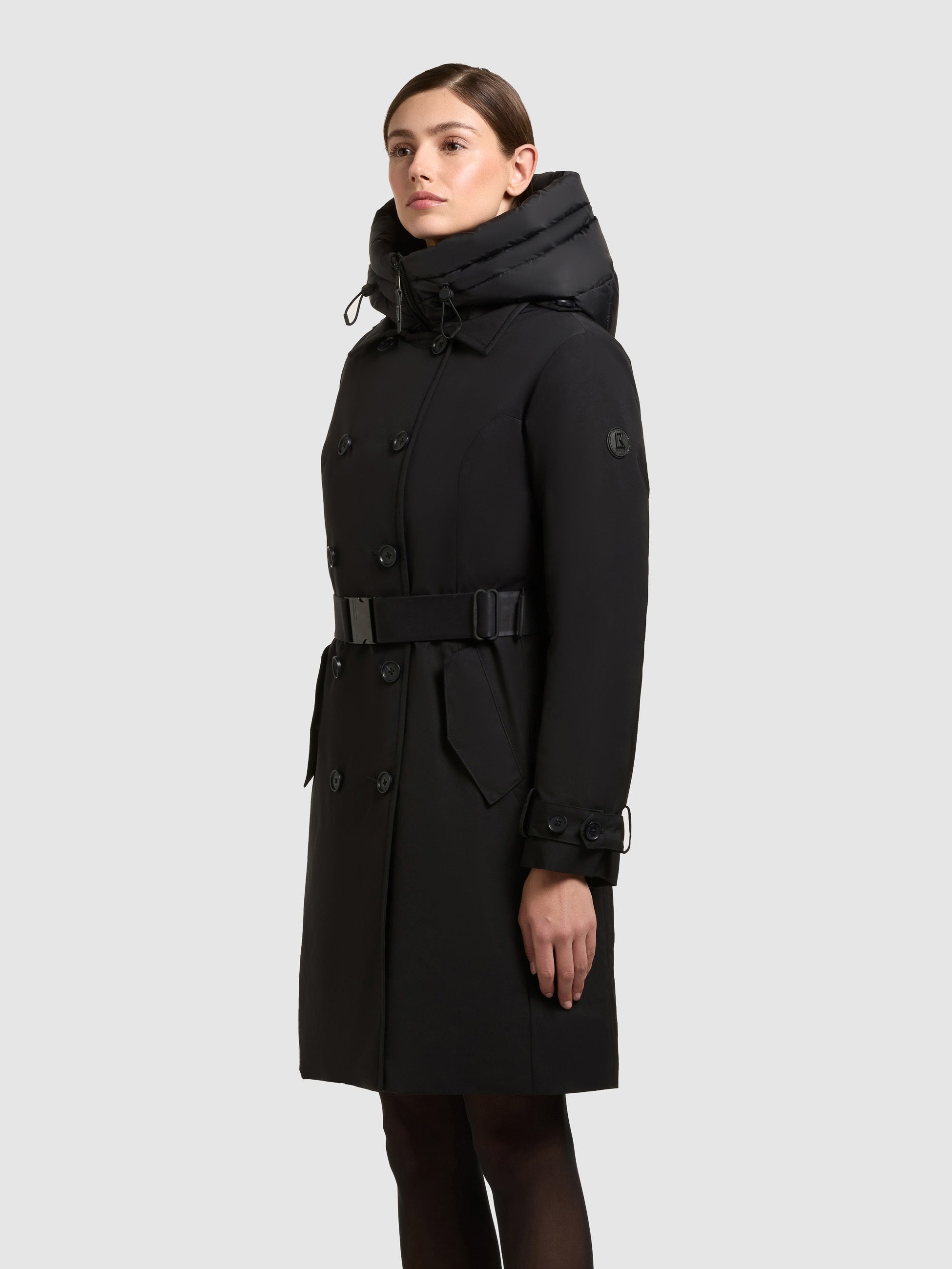 khujo-gora-mantel-black-damen-trenchcoat-kurzmantel-mit-g-rtel image 5