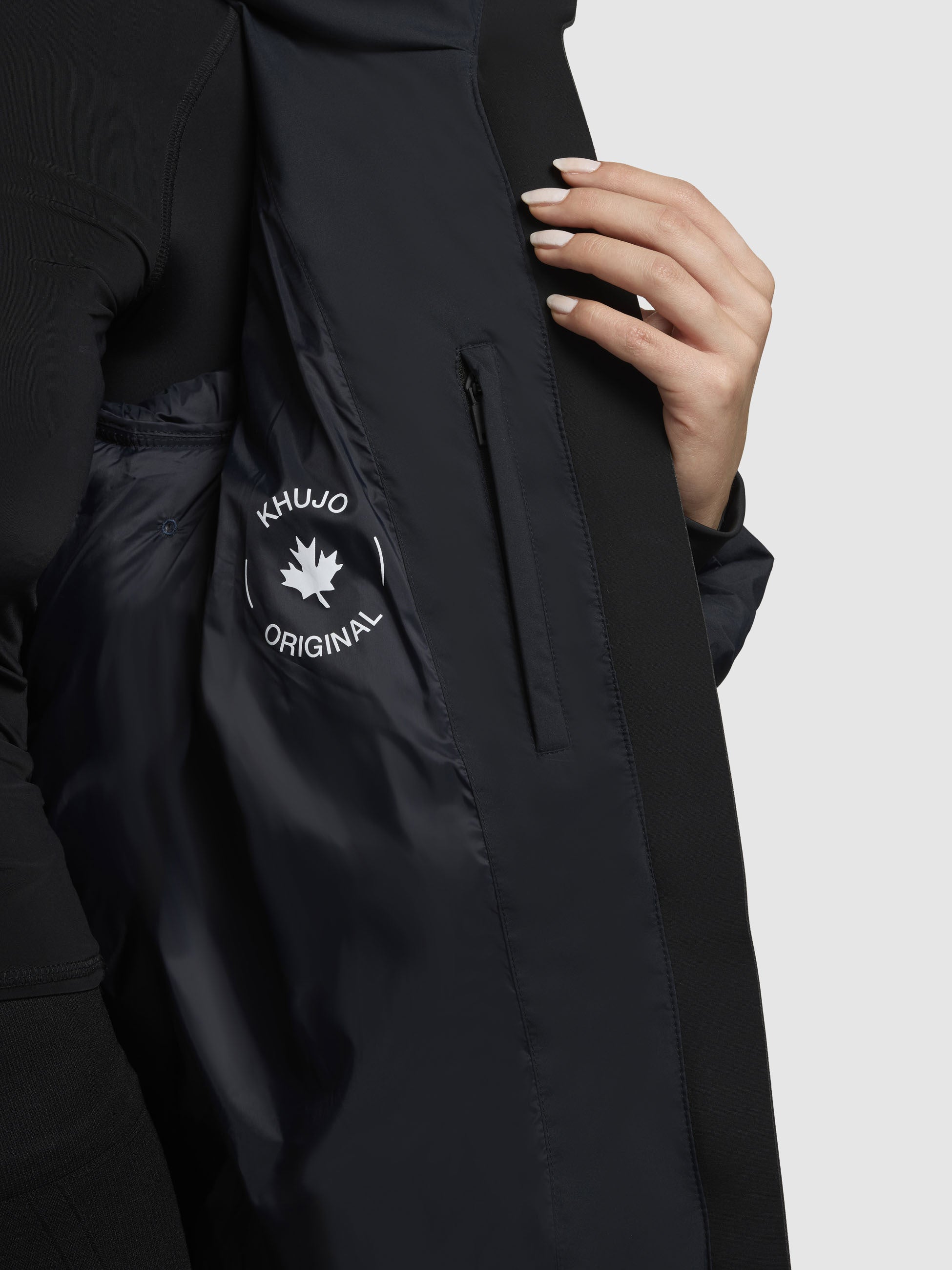 khujo-mantel-rubina-matt-dunkelblau-wadenlang-loose-fit image 8