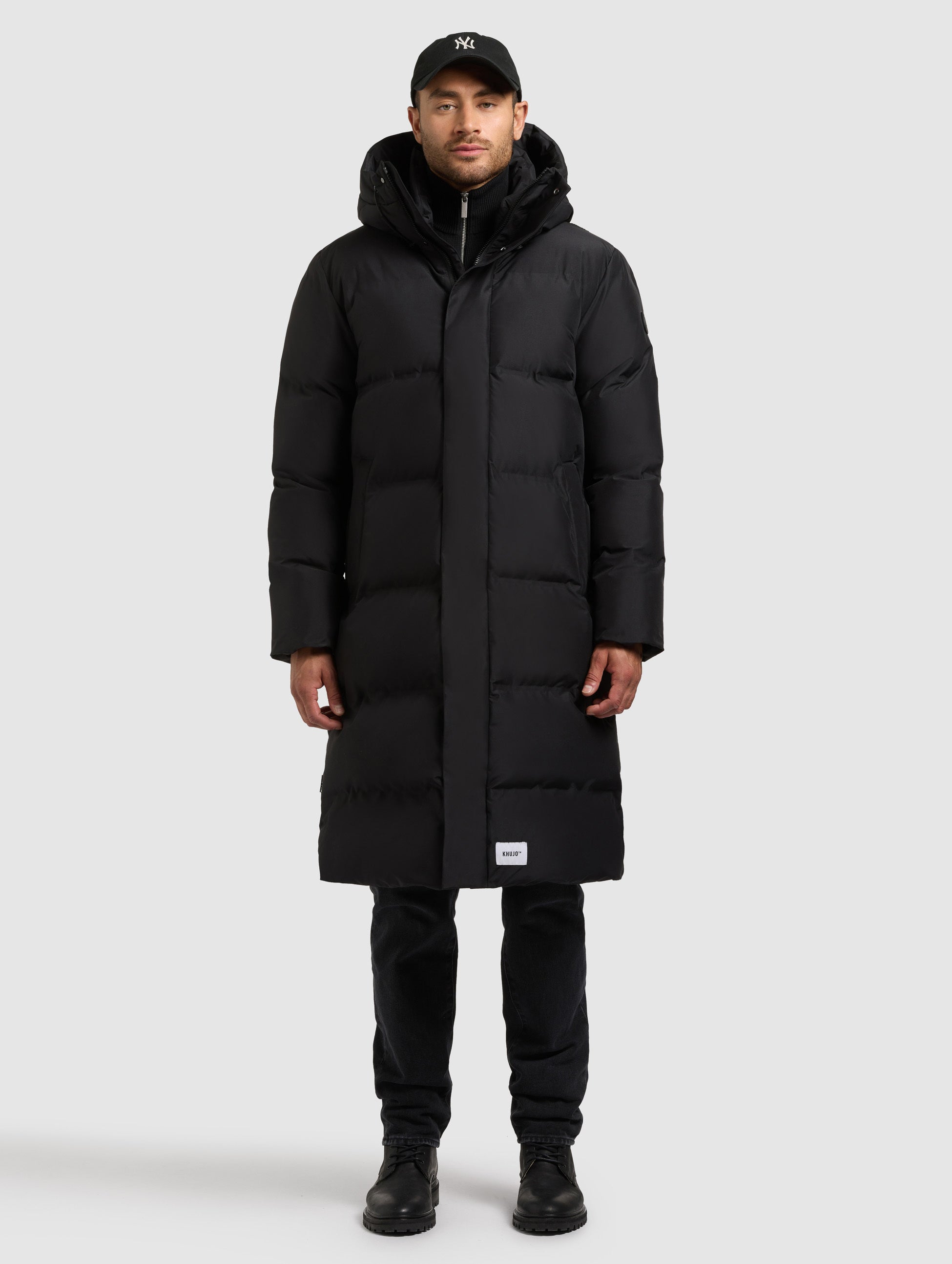 khujo-mantel-stig-black-knielanger-steppmantel-mit-kapuze-f-r-damen image 1