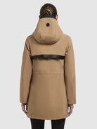 khujo-jacke-yoni-kamel-damen-sommer-regenjacke-wasserabweisend-mit-kapuze image 3
