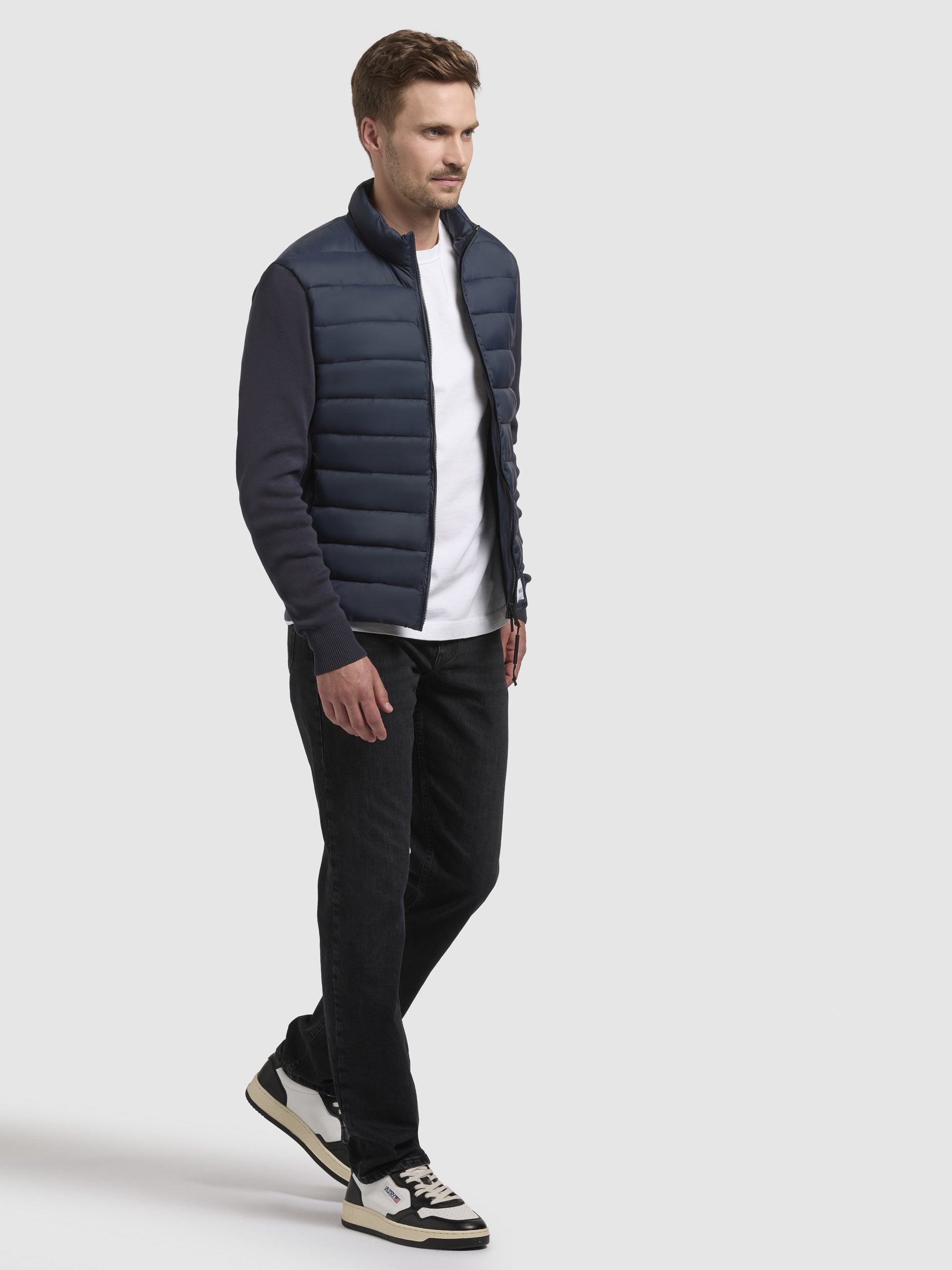 khujo-gideon-jacke-dunkelblau-herren-sommerjacke-slim-fit-materialmix image 6