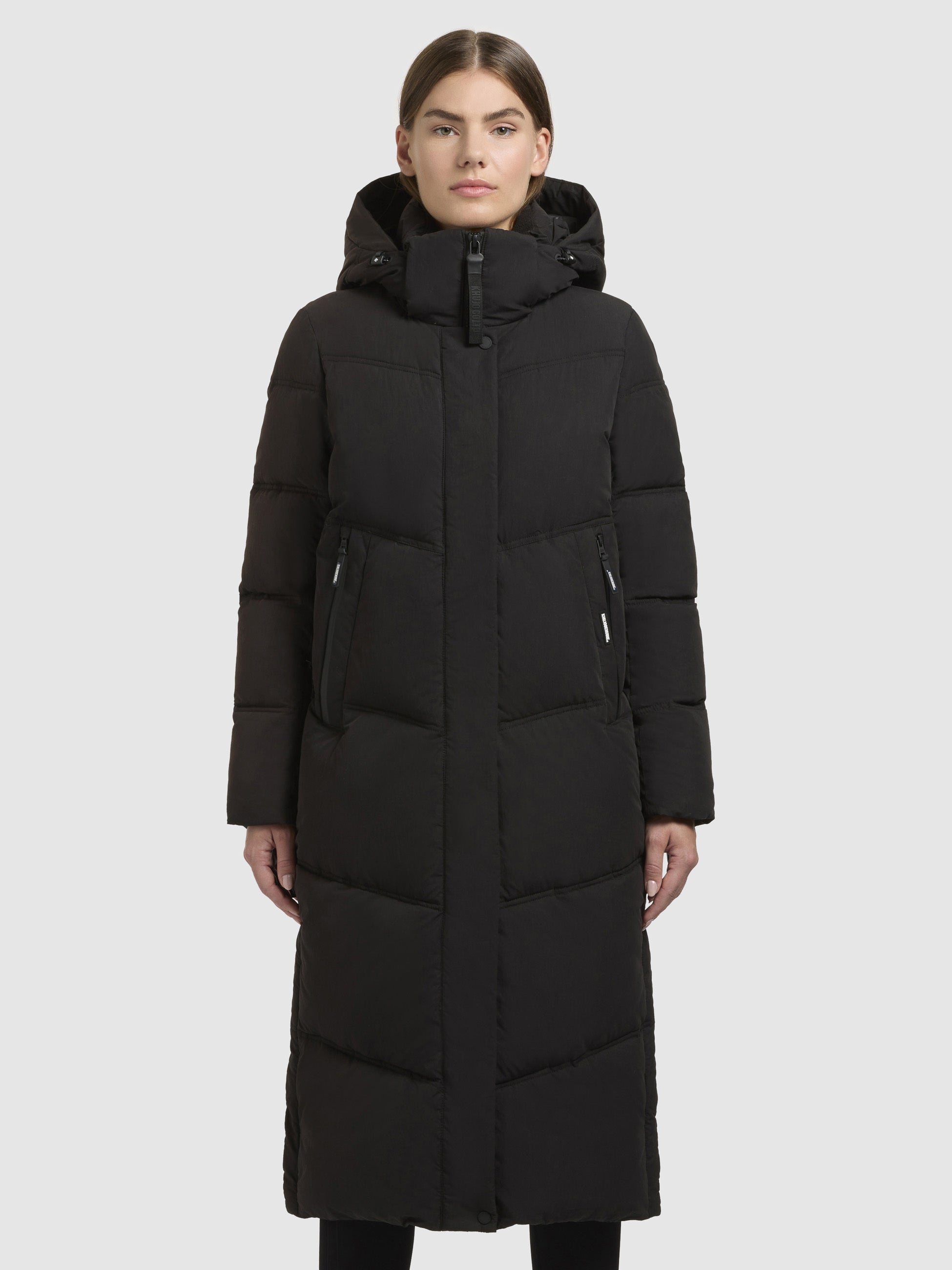 khujo-mantel-luga-schwarz-knielanger-wattierter-steppmantel-im-loose-fit image 4