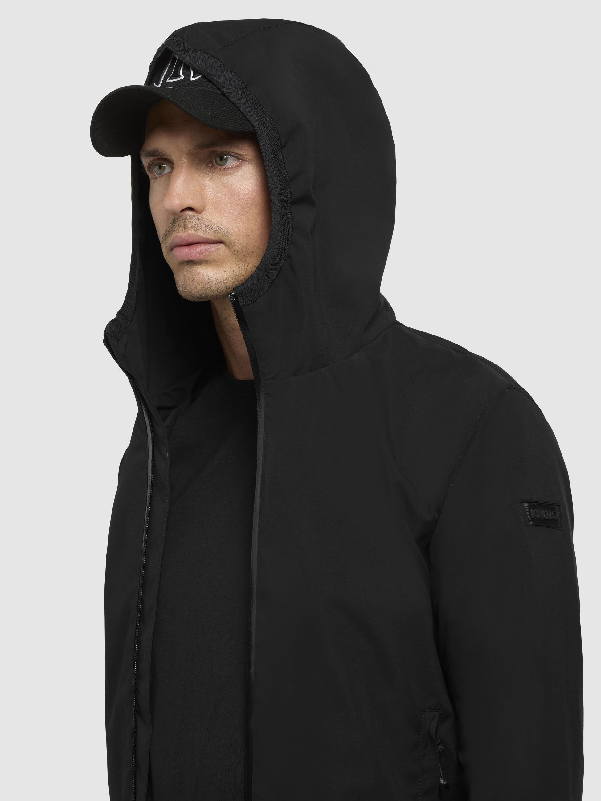 khujo-jacke-larm-schwarz-damen-kapuzenjacke-regular-fit image 7