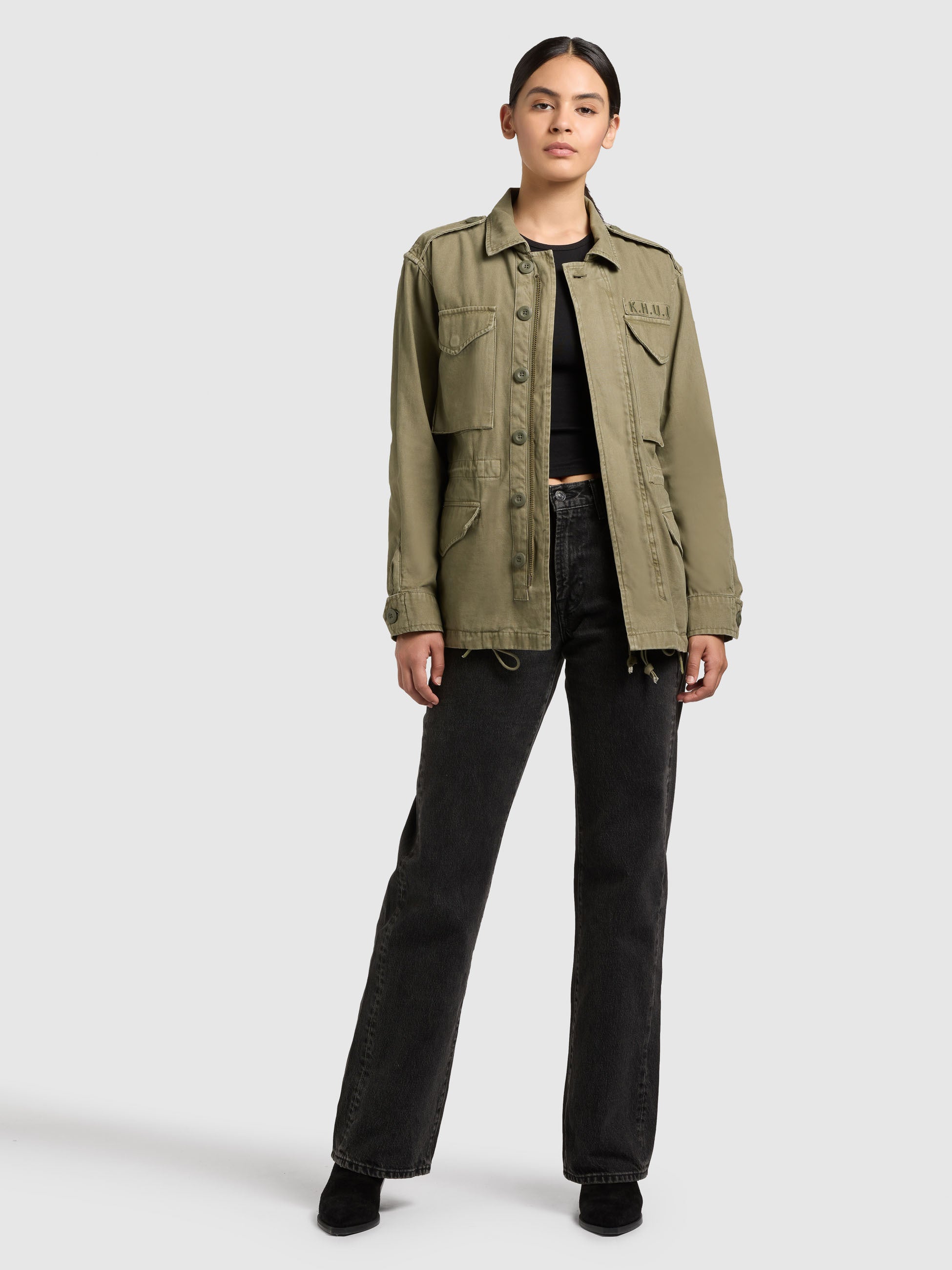 khujo-jacke-buni-olive-damen-fieldjacket-aus-baumwoll-twill image 6