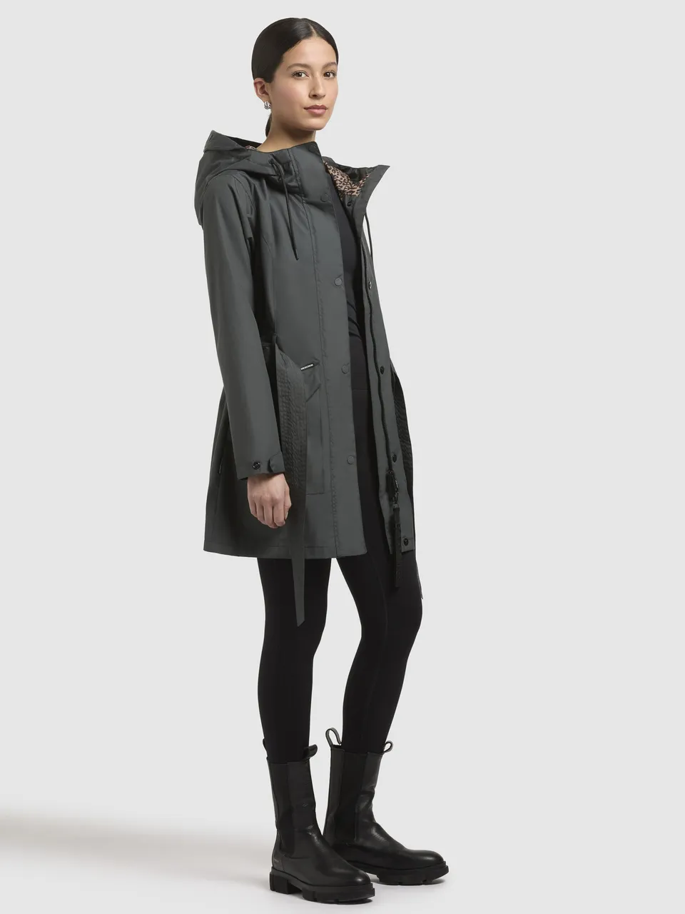 khujo-jacke-mosti-damen-sommerparka-blaugrau image 1
