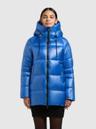 khujo-cara-jacke-royal-blue-damen-steppjacke-gl-nzend-mit-kapuze image 4