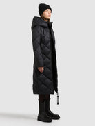 khujo-mantel-cilia-black-knielanger-steppmantel-regular-fit image 6