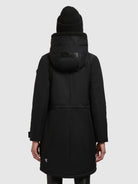 khujo-semie2-black-kurzmantel-damen-leicht-wattiert-mit-teddyfell image 2