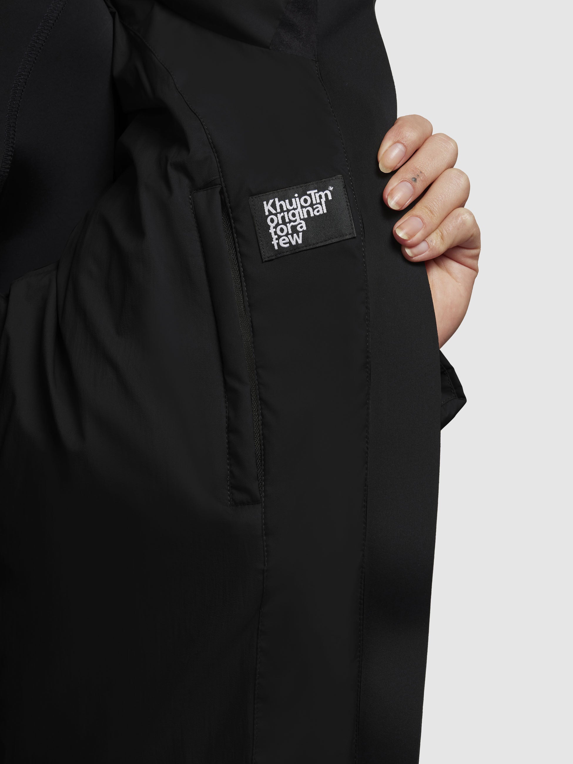 khujo-jacke-liev-schwarz-h-ftlange-damen-steppjacke image 8