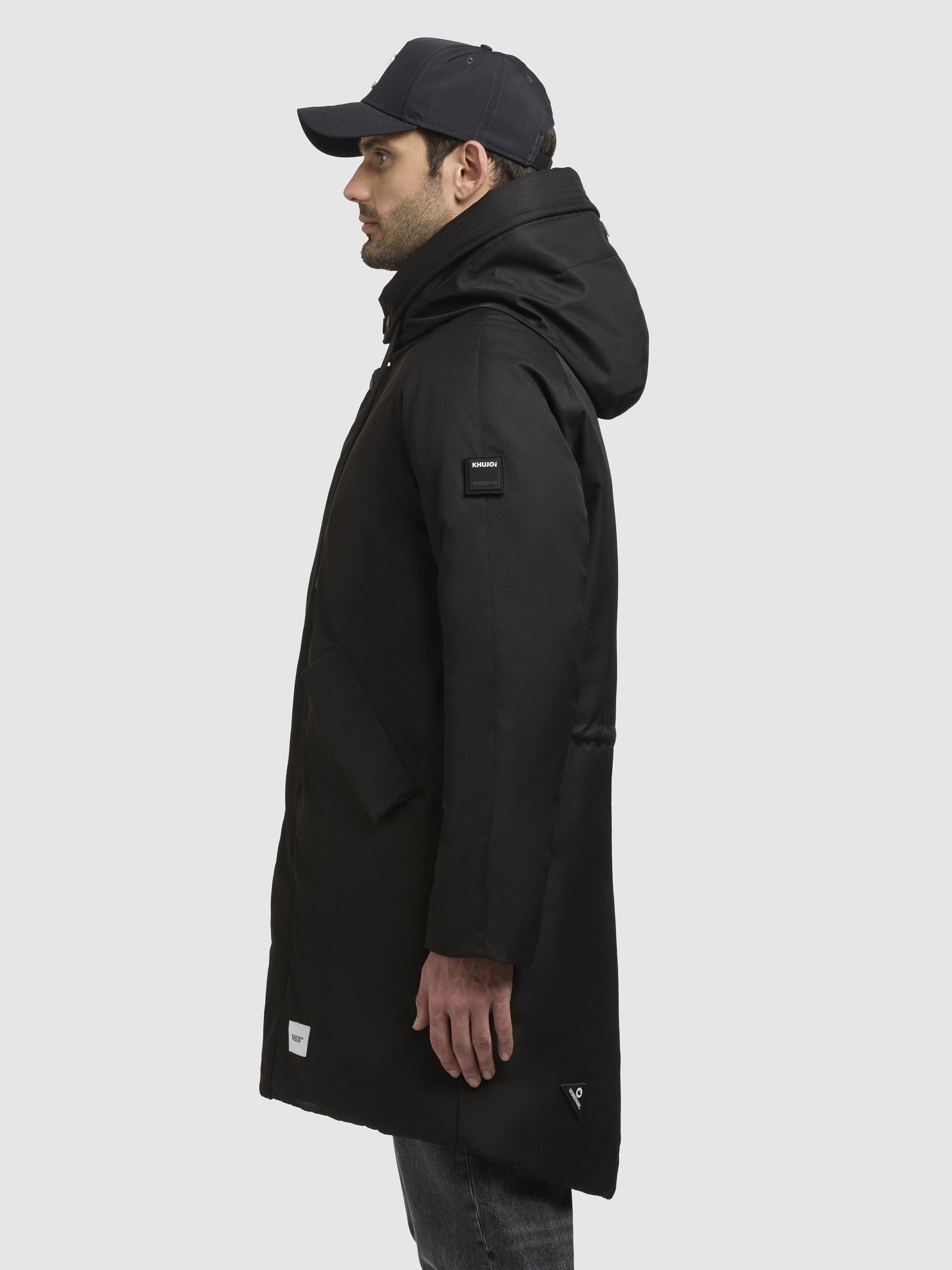 khujo-mantel-anth-parka-schwarz-knielang-loose-fit-mit-kapuze image 5