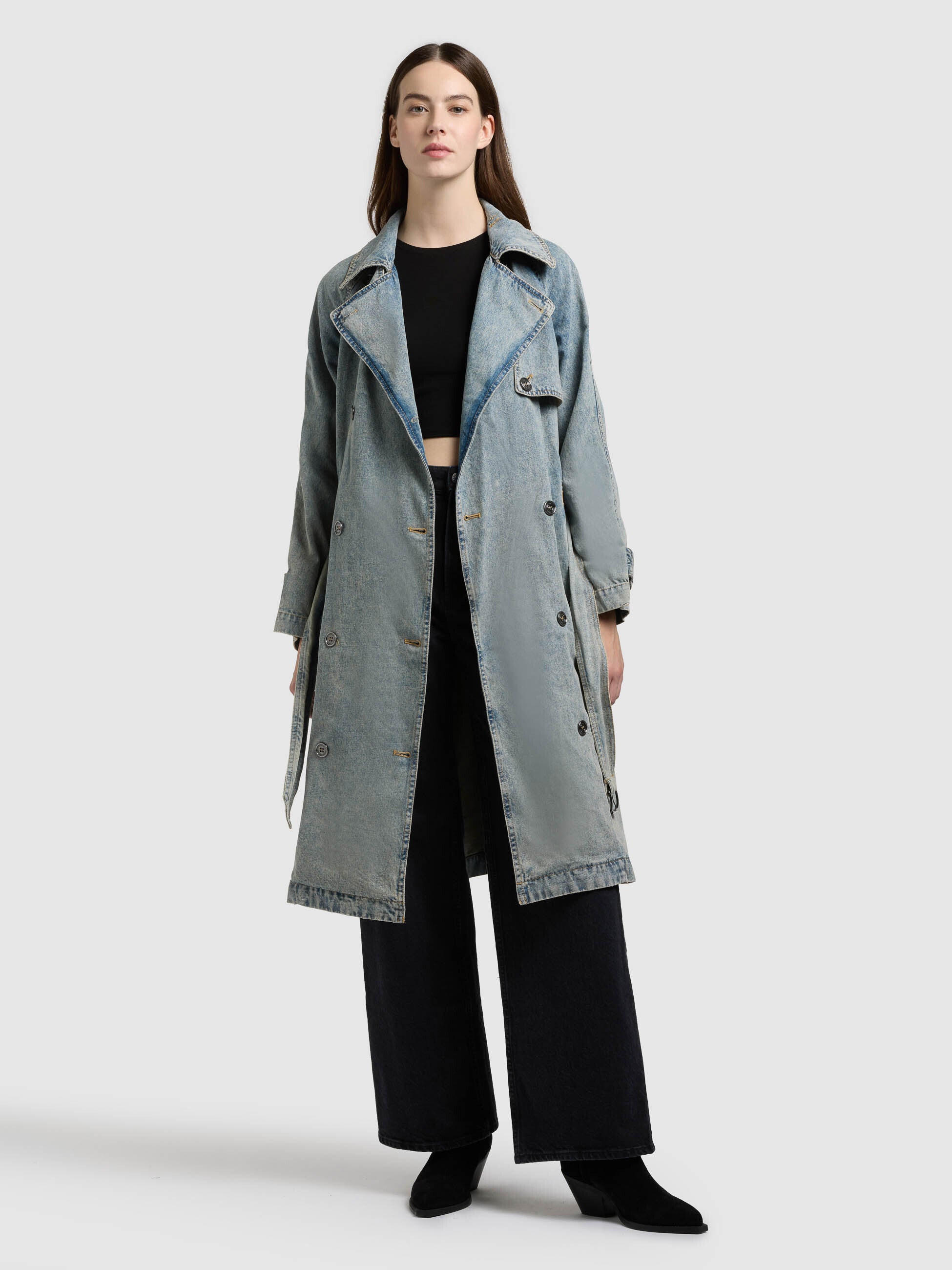 khujo-mantel-enza-damen-jeans-trench-blue-acid image 6