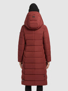 khujo-coat-sensy-wadenlanger-steppmantel-in-dark-red image 3