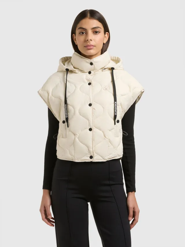 khujo-ninga-damen-steppweste-off-white-wattiert image 1