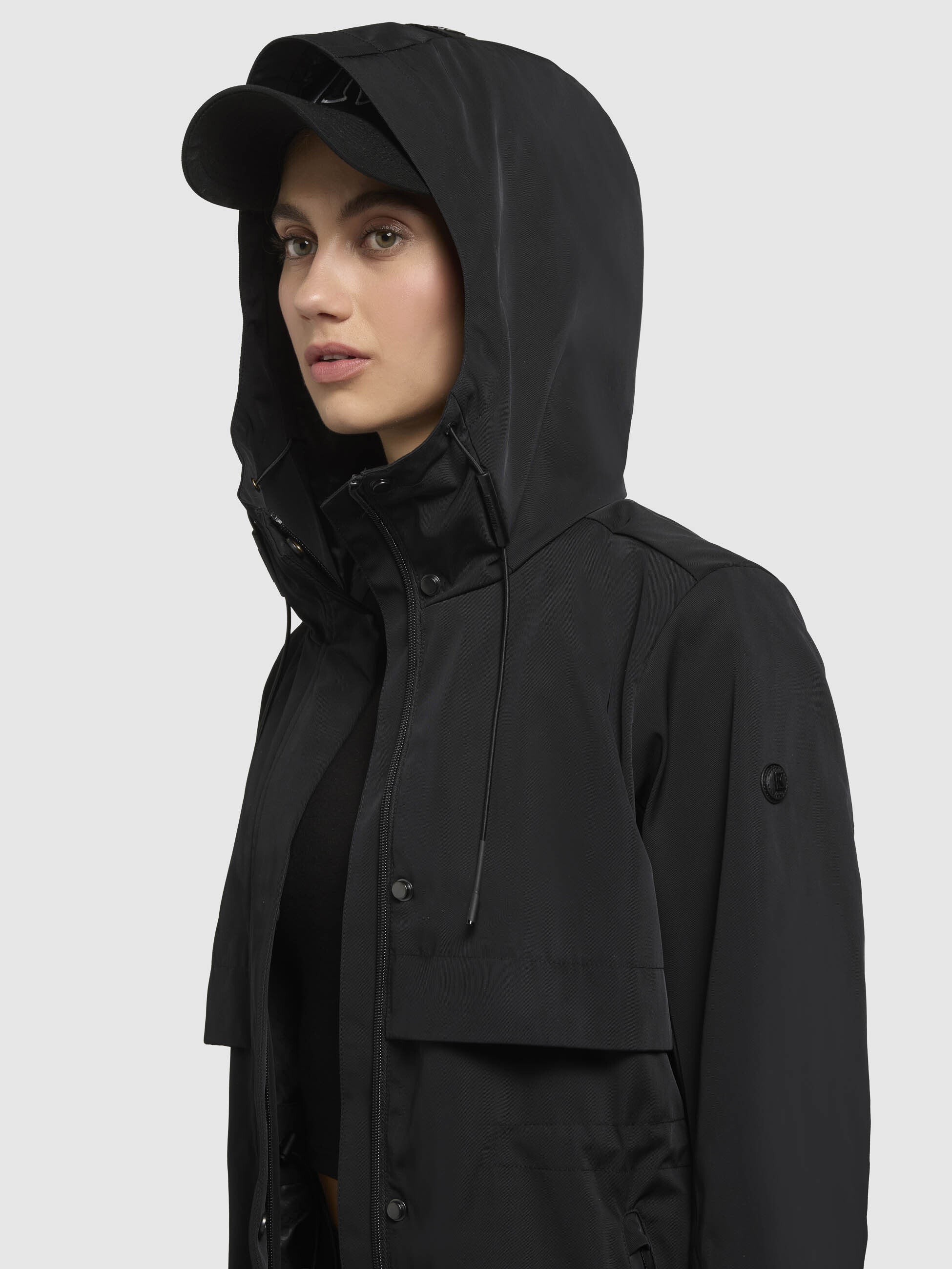 khujo-manao-damen-sommerparka-schwarz-regular-fit-kurzmantel image 7