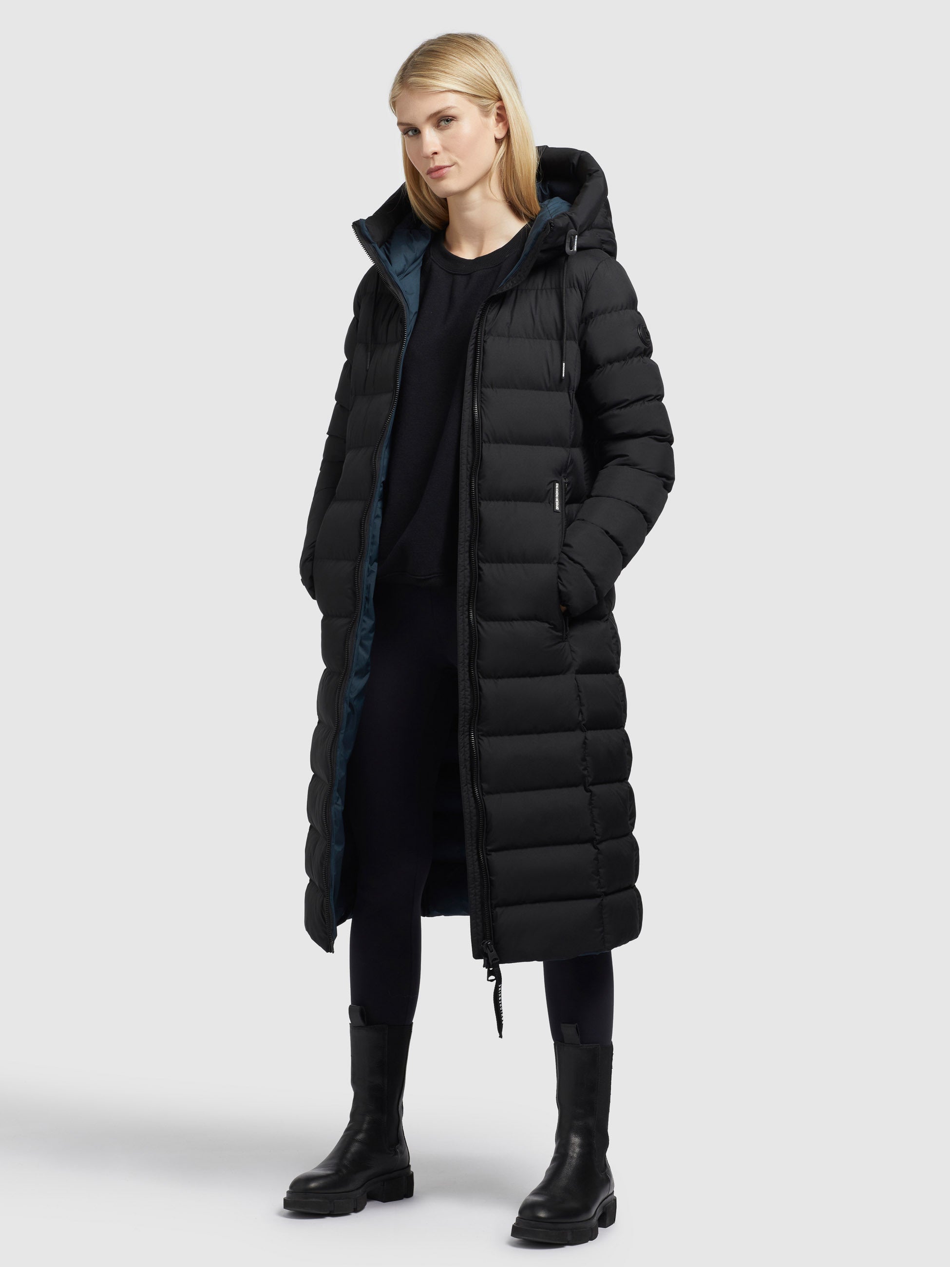 khujo-simmie-steppmantel-schwarz-knielang-regular-fit image 6