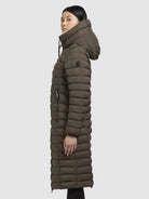 khujo-imes-damen-coat-khaki-wattierter-knielanger-steppmantel image 5