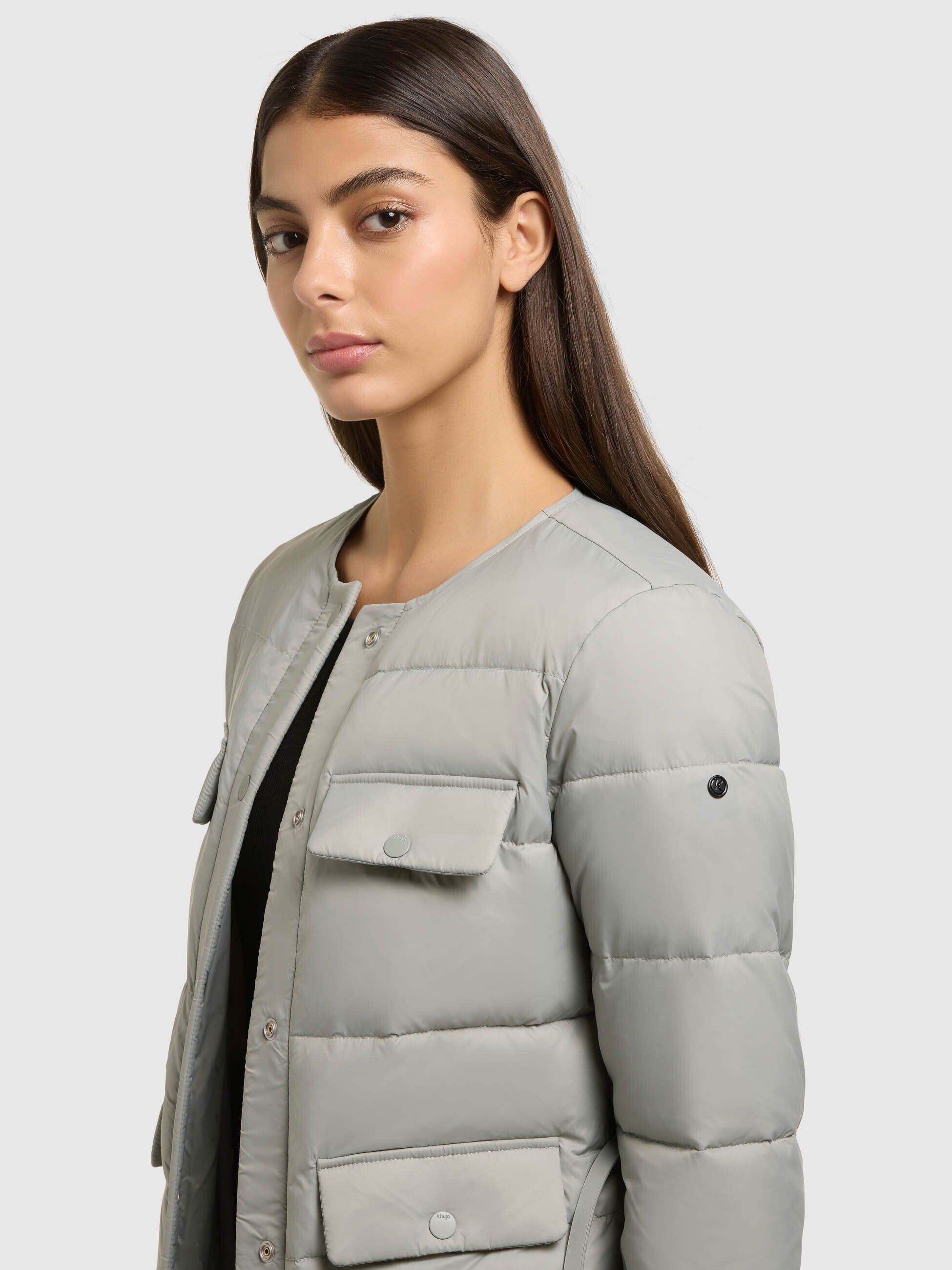 khujo-jacke-cinnia-cloud-green-kragenlose-damen-steppjacke-mit-g-rtel image 8