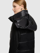 khujo-tourin3-satin-damen-weste-black-lange-wetterfeste-steppweste image 8