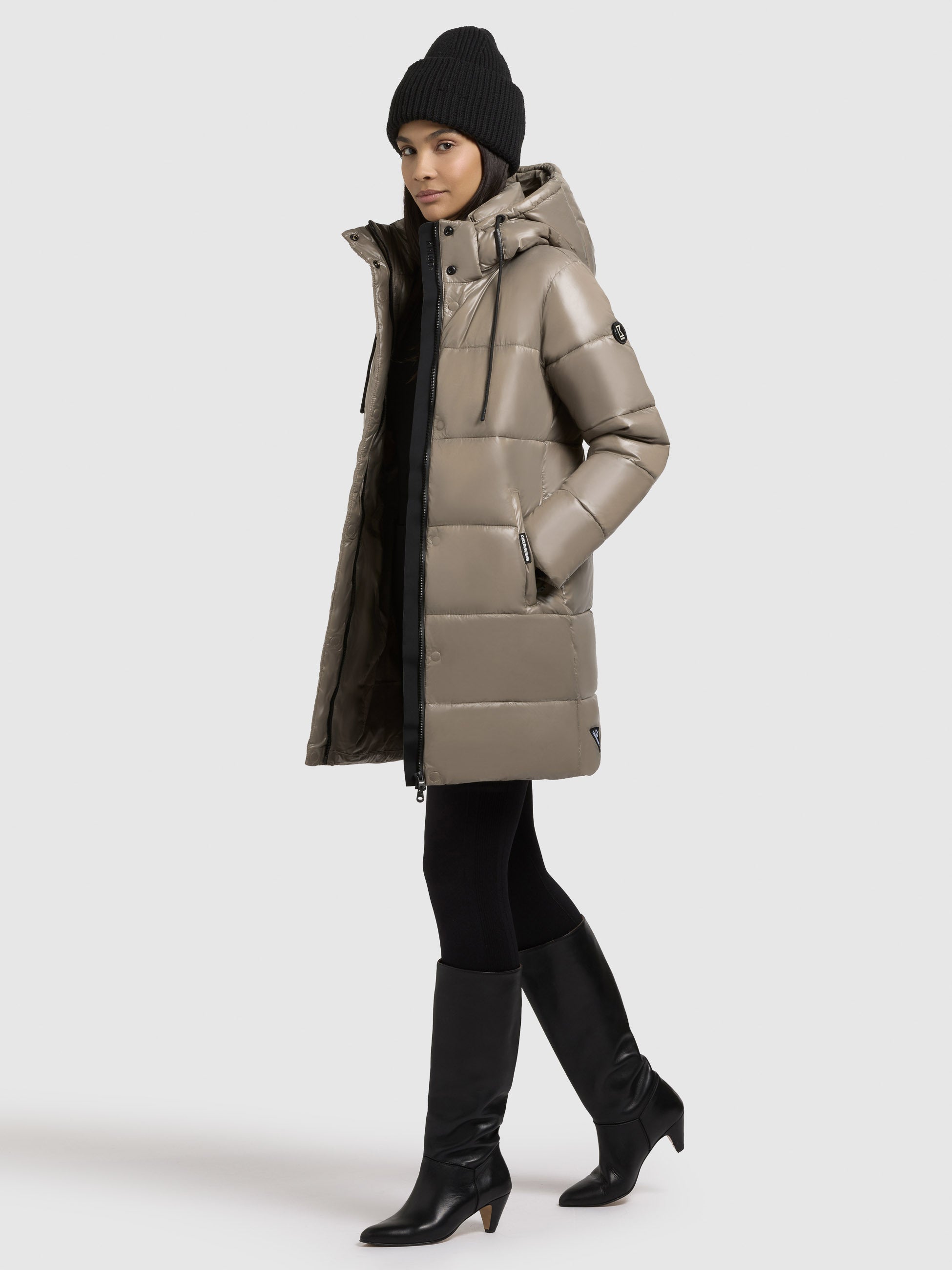 khujo-mantel-jadet2-beige-steppmantel-damen-kurz-gl-nzend image 2