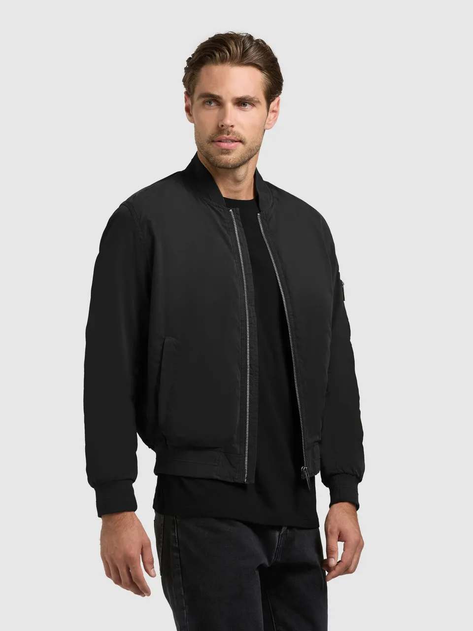 khujo-jacke-tawas-damen-bomberjacke-leicht-black image 1