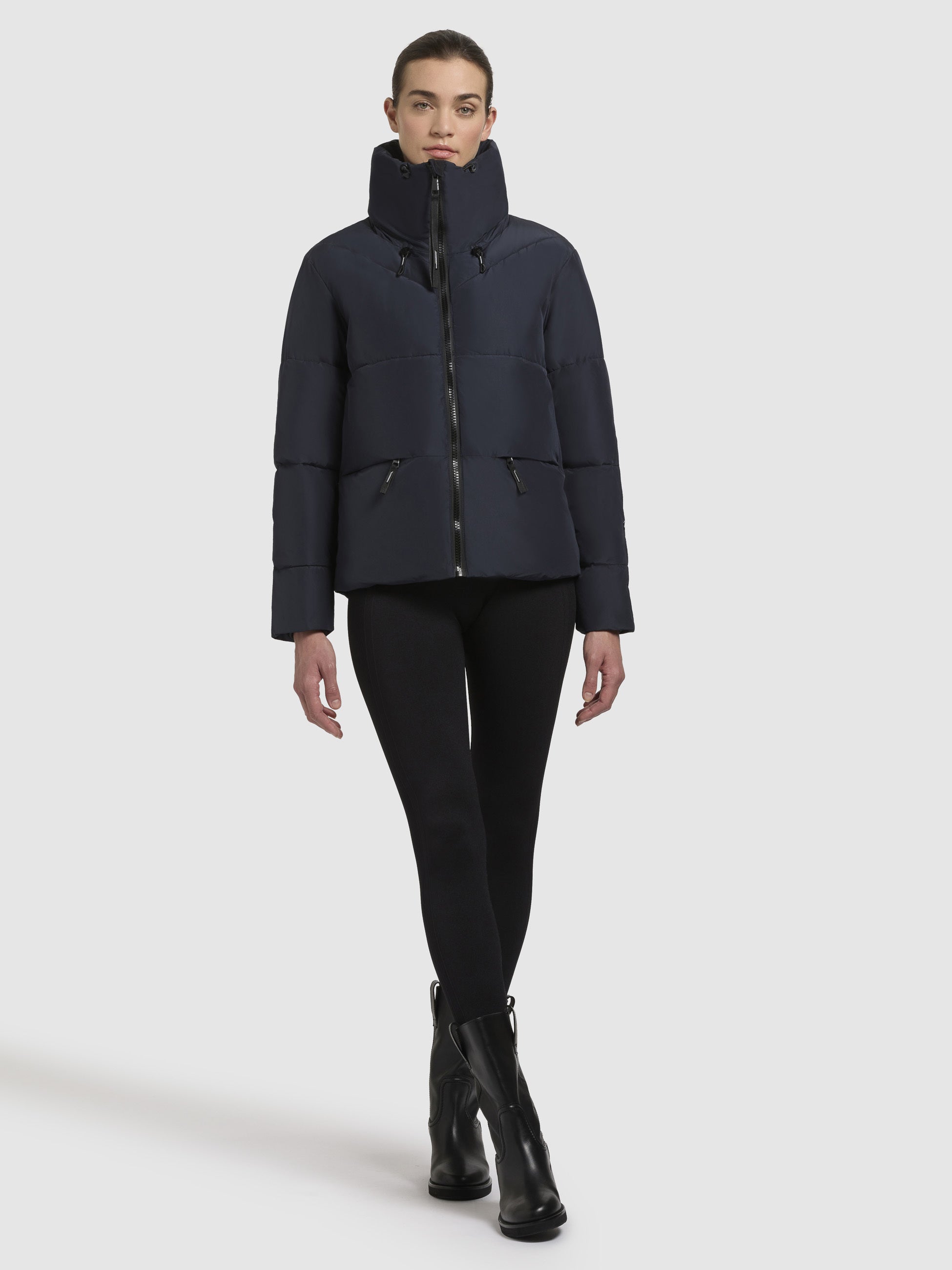 khujo-jacke-flaire-dunkelblau-gef-tterte-blousonjacke-h-ftlang-f-r-damen image 1