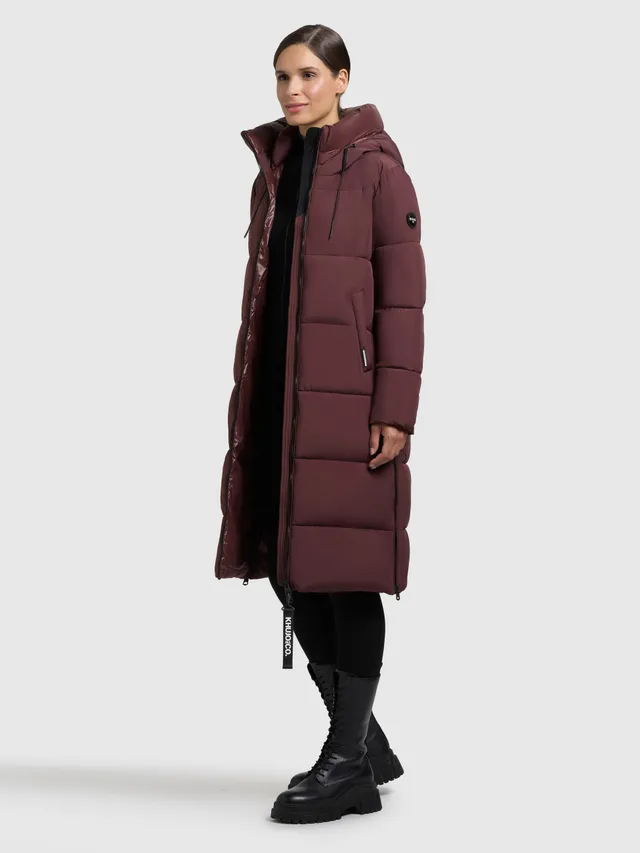 khujo-coat-nalu-damen-steppmantel-knielang-moscato-red image 1