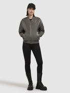khujo-jacke-aneo-dark-gray-bomberjacke-damen-loose-fit image 6