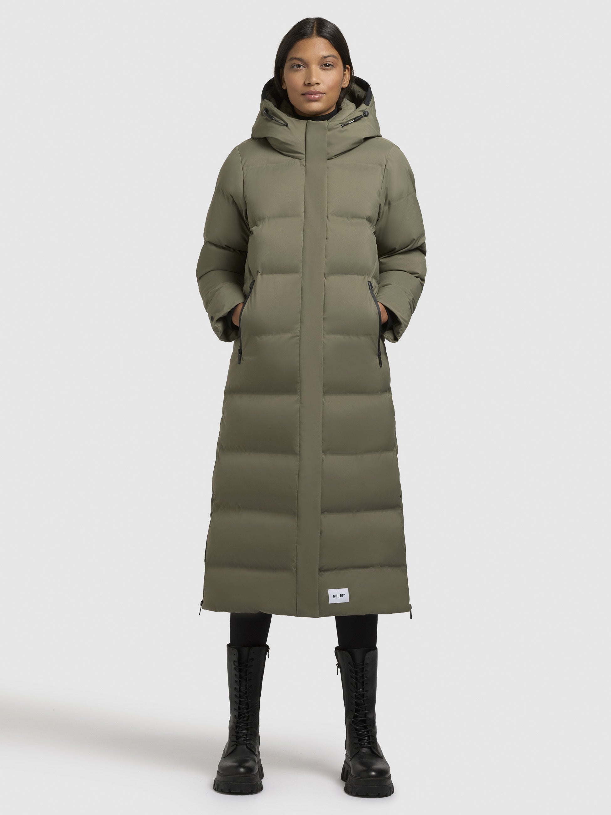 khujo-coat-mayla2-steppmantel-light-olive-wadenlang image 1