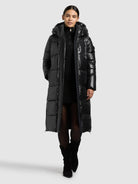 khujo-rachel2-shiny-mantel-damen-black-gl-nzend-wasserabweisend image 2