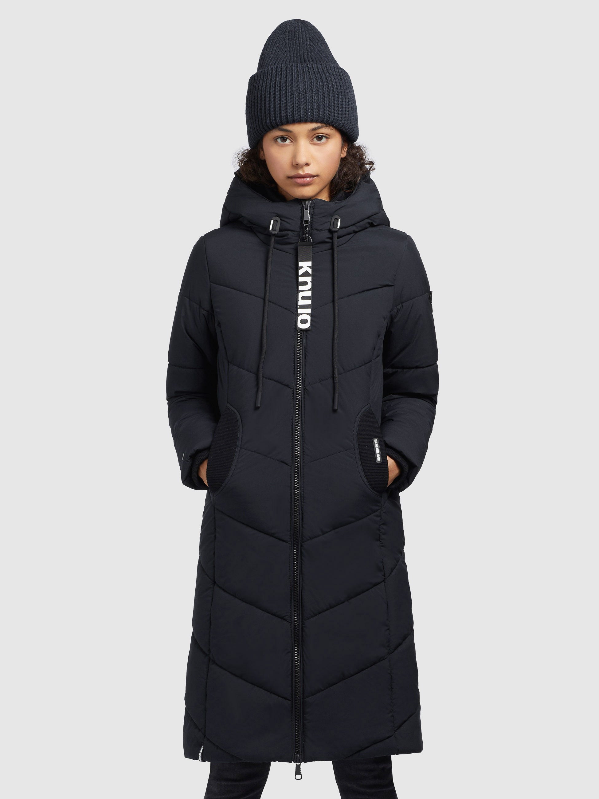 khujo-aribay4-light-damen-mantel-dunkelblau-lange-steppjacke image 4