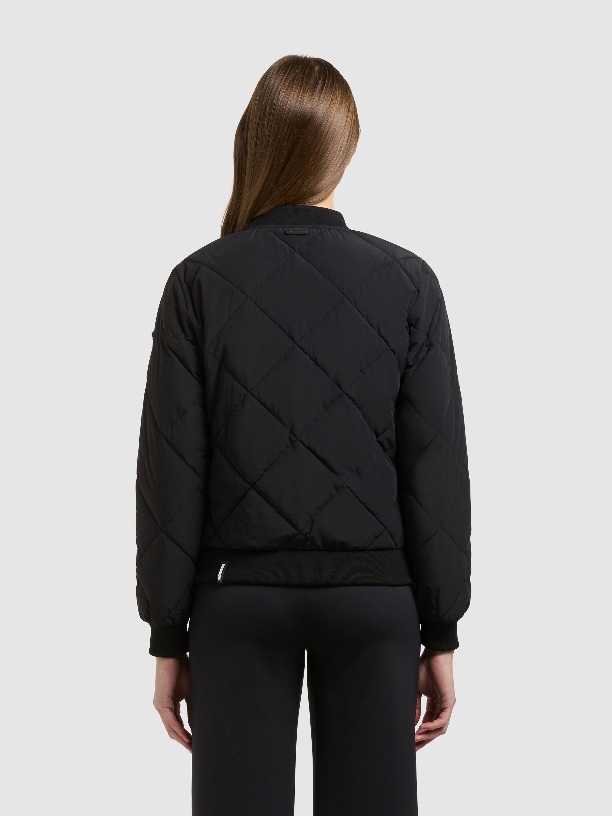 khujo-jacke-ange2-black-damen-bomberjacke-stepp-kurz image 3