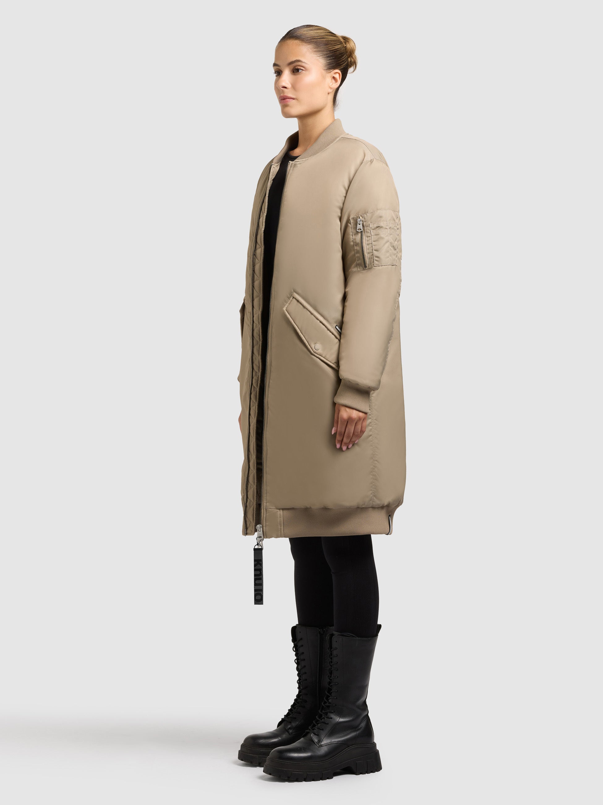 khujo-lulu-damen-wintermantel-bomber-beige-loose-fit image 2