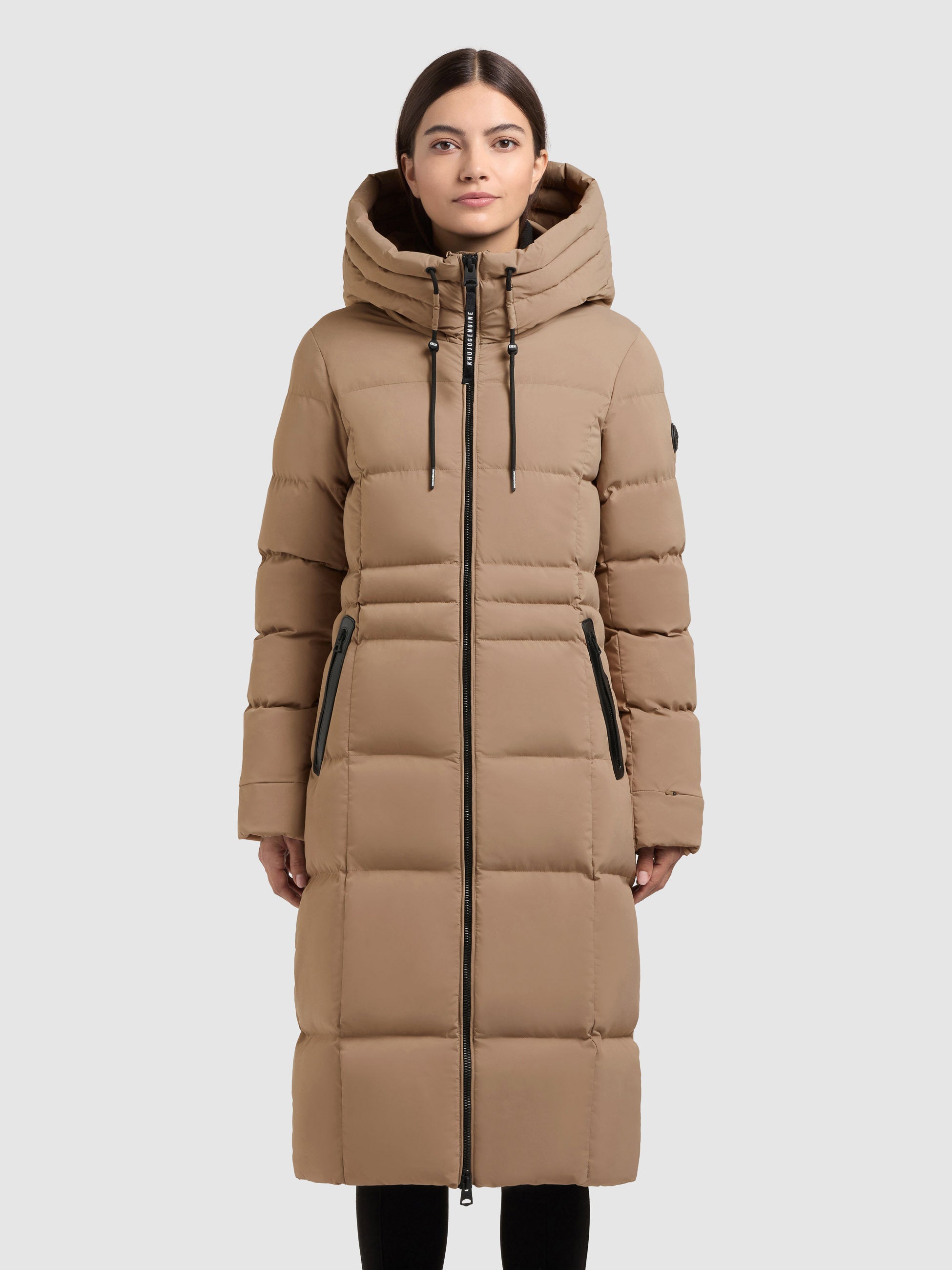 khujo-mantel-enakh-cookie-beige-knielanger-damen-steppmantel-slim-fit image 4