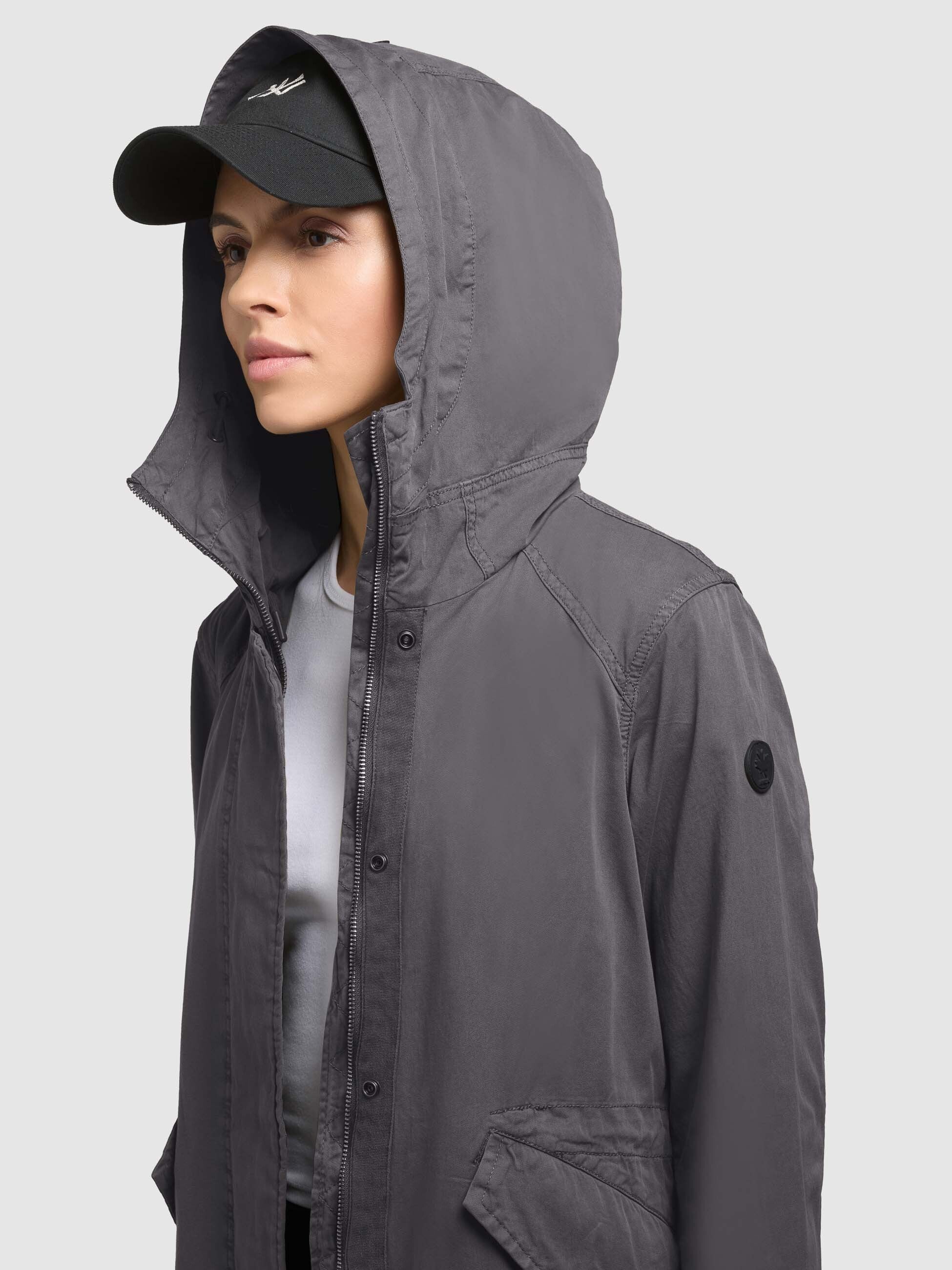khujo-mantel-nika-slate-grey-damen-parka-mantel-regular-fit-aus-baumwoll-twill image 7